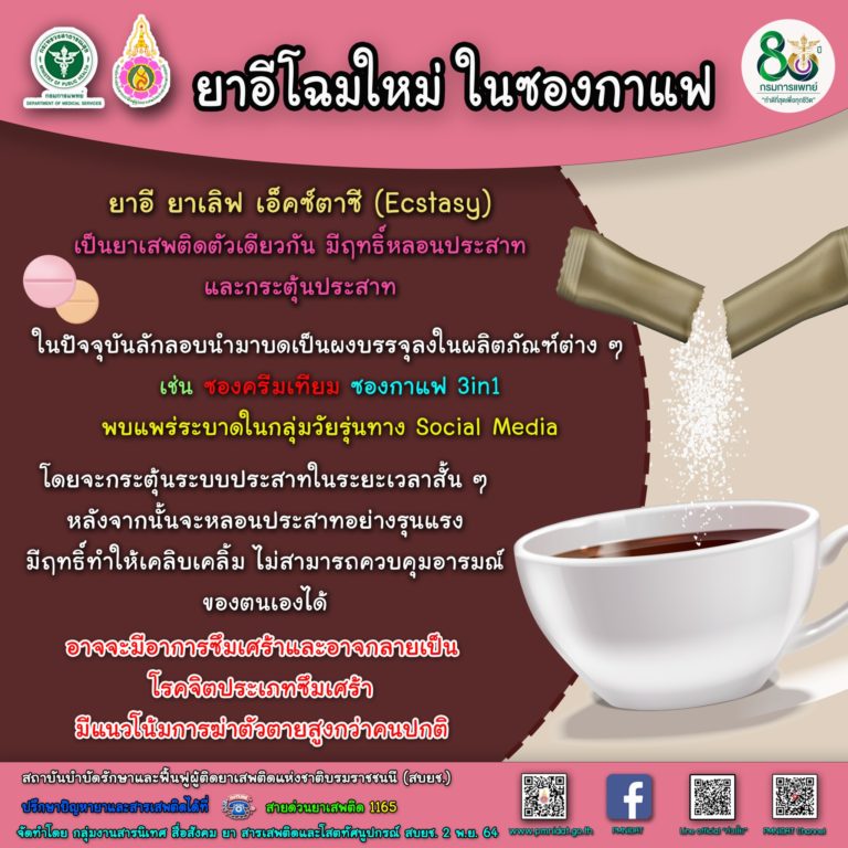 เตือนภัยด่วน!!ยาอีโฉมใหม่ในซองกาแฟ3in1แนะสังเกตอาการบุตรหลาน